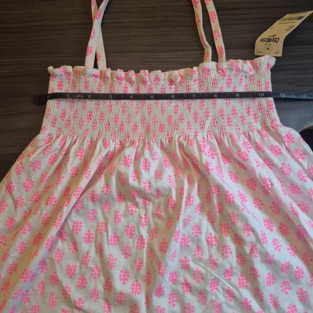 OshKosh B'gosh White Tank Top with Pink Floral Print